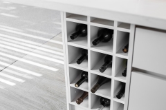 wine racks in kitchen