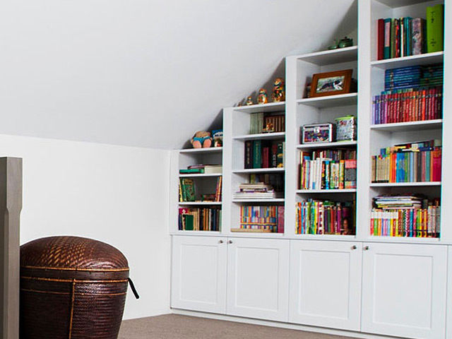 Custom designed loft or attic storage